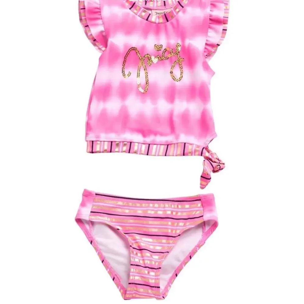 NWT❤️Juicy Couture Girls Tankini Swim Set sz12